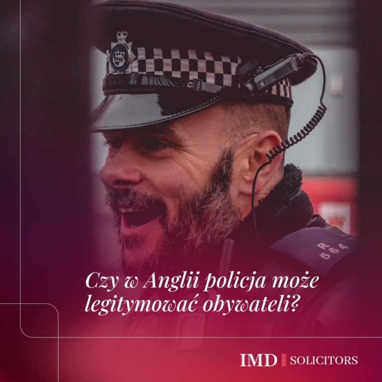procedura legitymowania w Anglii